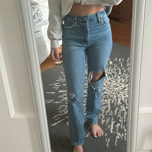 Abercrombie and fitch Curve Love Ultra High Rise 90s Straight Jean